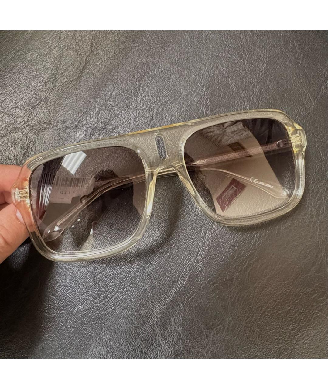 ISABEL MARANT Бежевые пластиковые солнцезащитные очки, фото 4