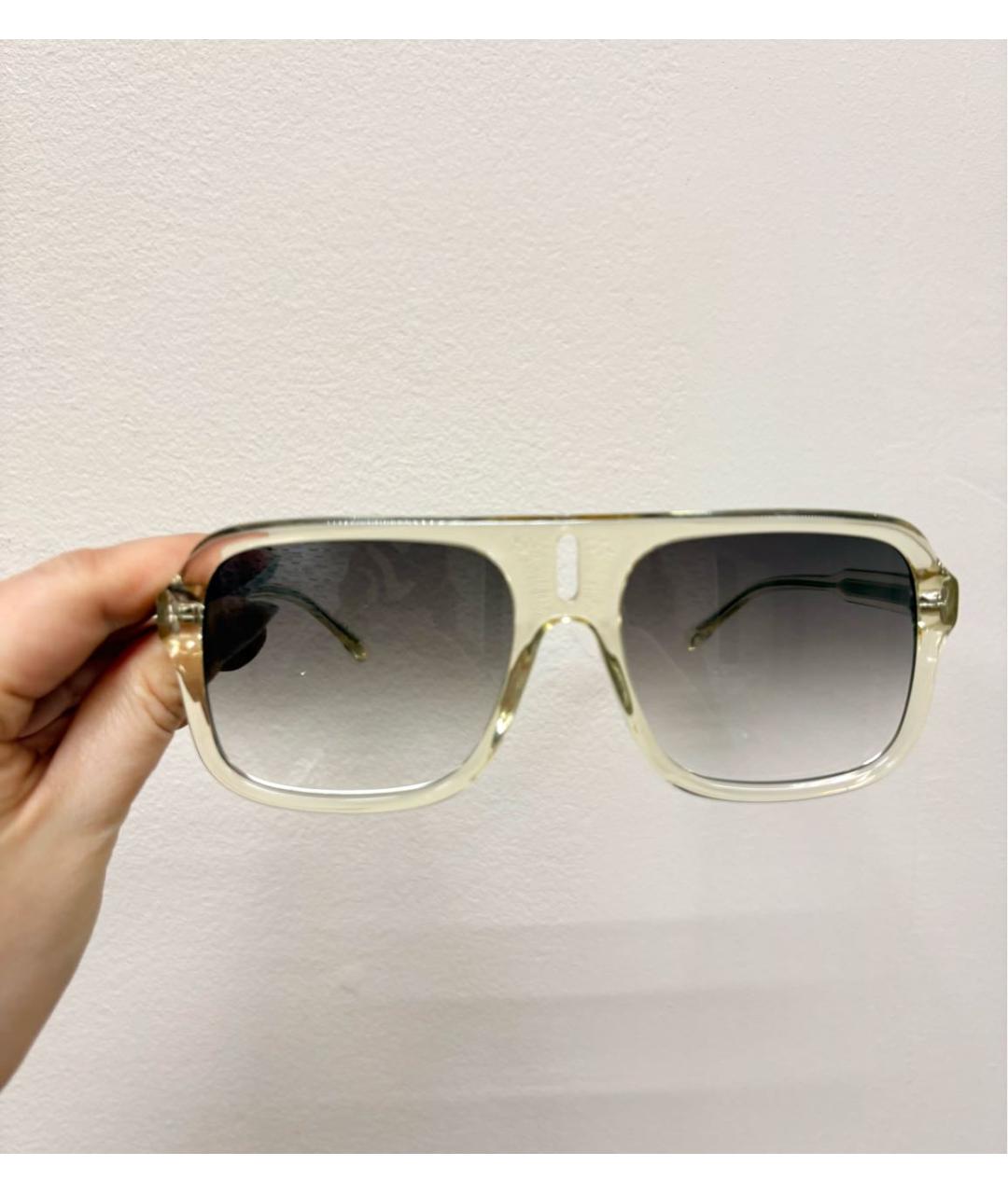 ISABEL MARANT Бежевые пластиковые солнцезащитные очки, фото 8