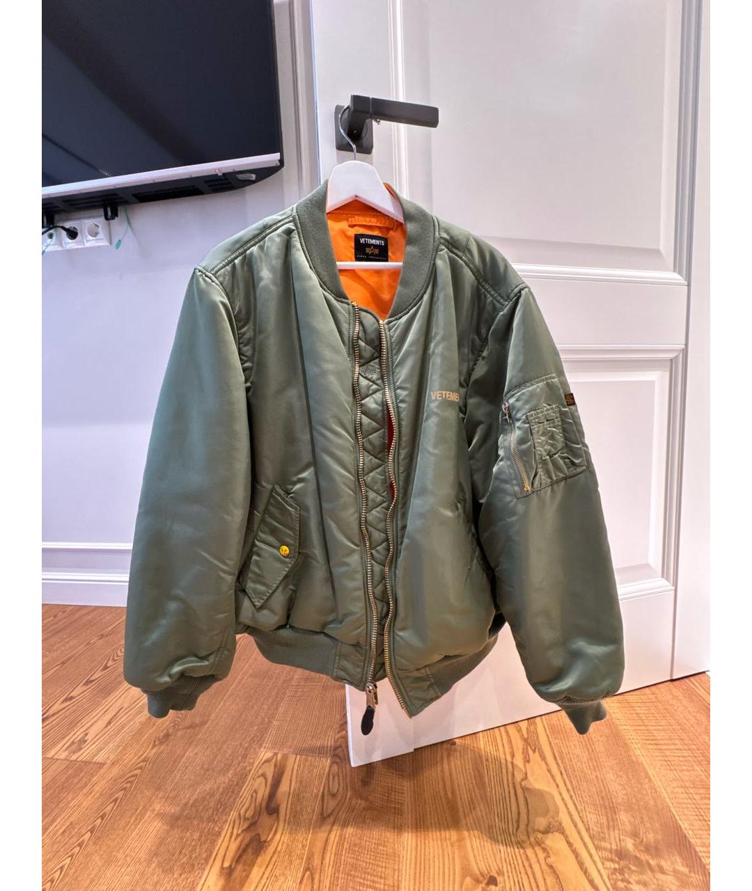 VETEMENTS Хаки полиэстеровая куртка, фото 5