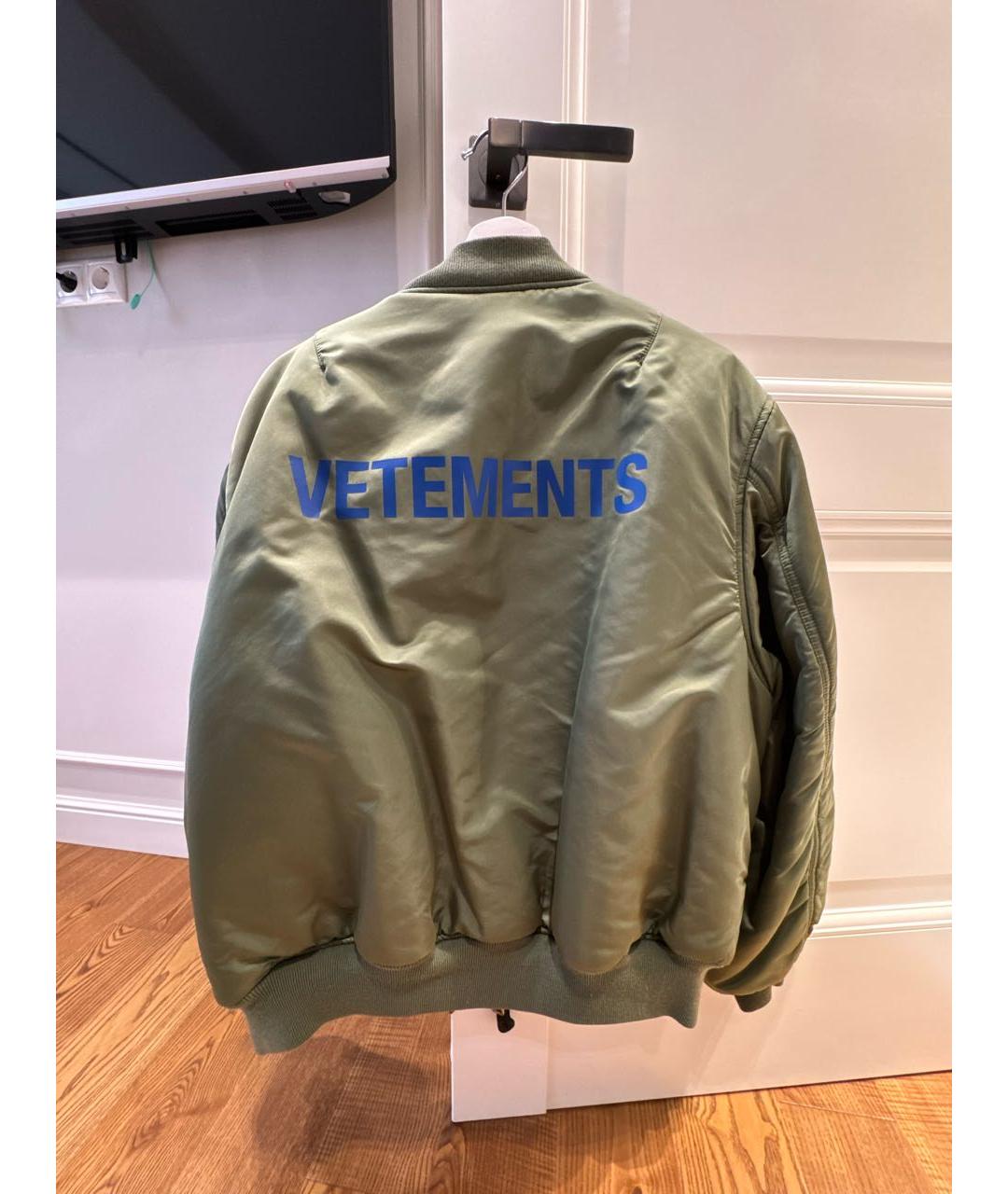 VETEMENTS Хаки полиэстеровая куртка, фото 2
