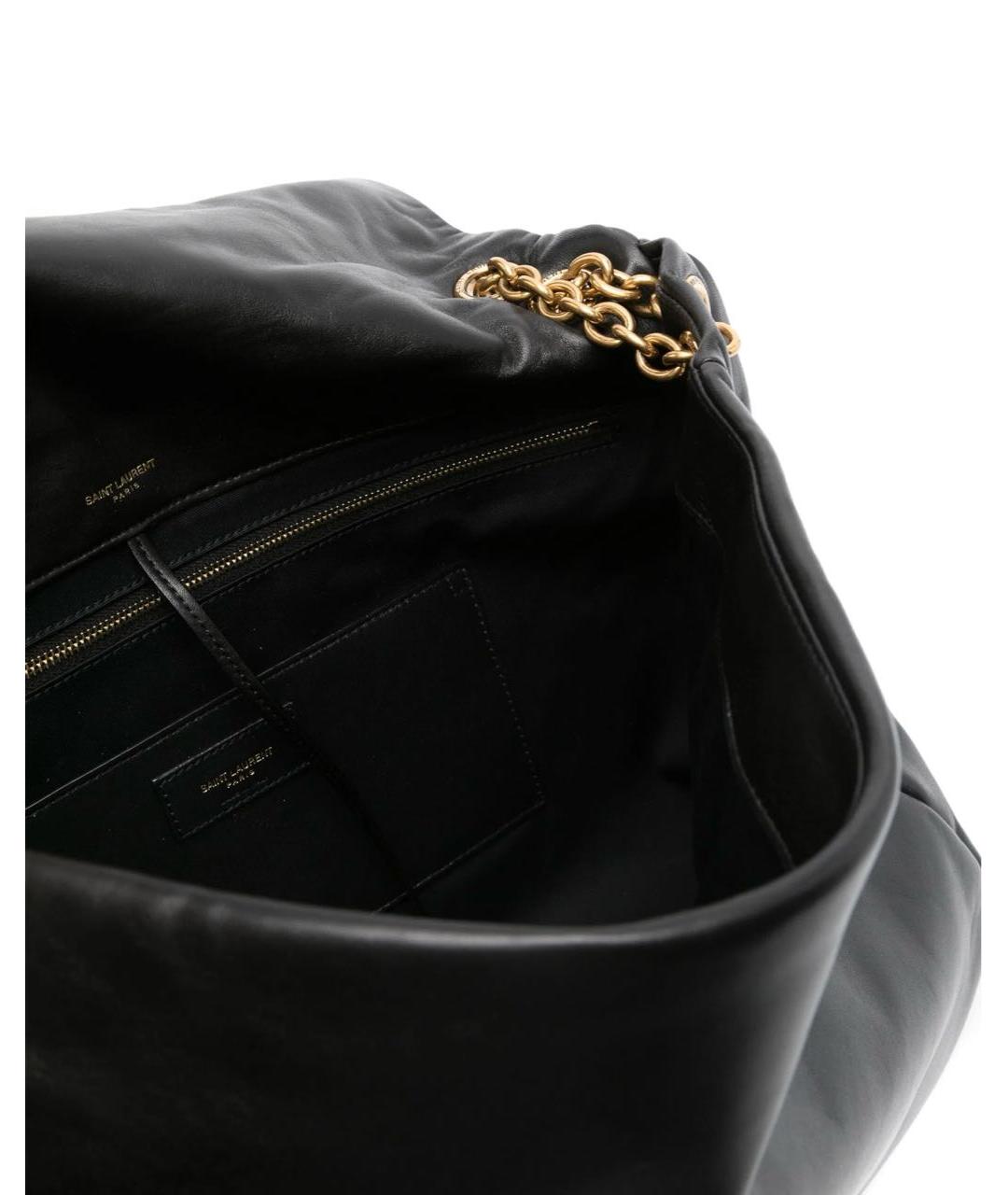 SAINT LAURENT Черная кожаная сумка через плечо, фото 4