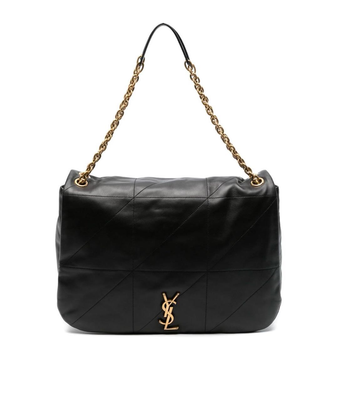 SAINT LAURENT Черная кожаная сумка через плечо, фото 6