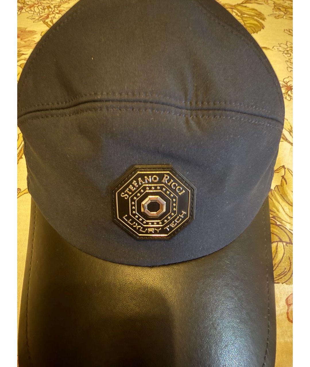 STEFANO RICCI Синяя хлопковая кепка/бейсболка, фото 8