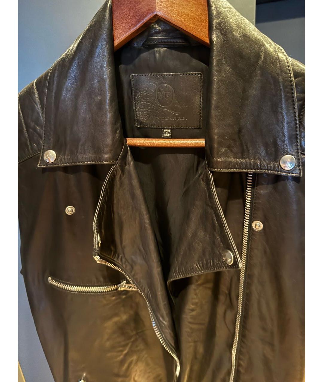 ALEXANDER MCQUEEN Черный кожаный жилет, фото 3