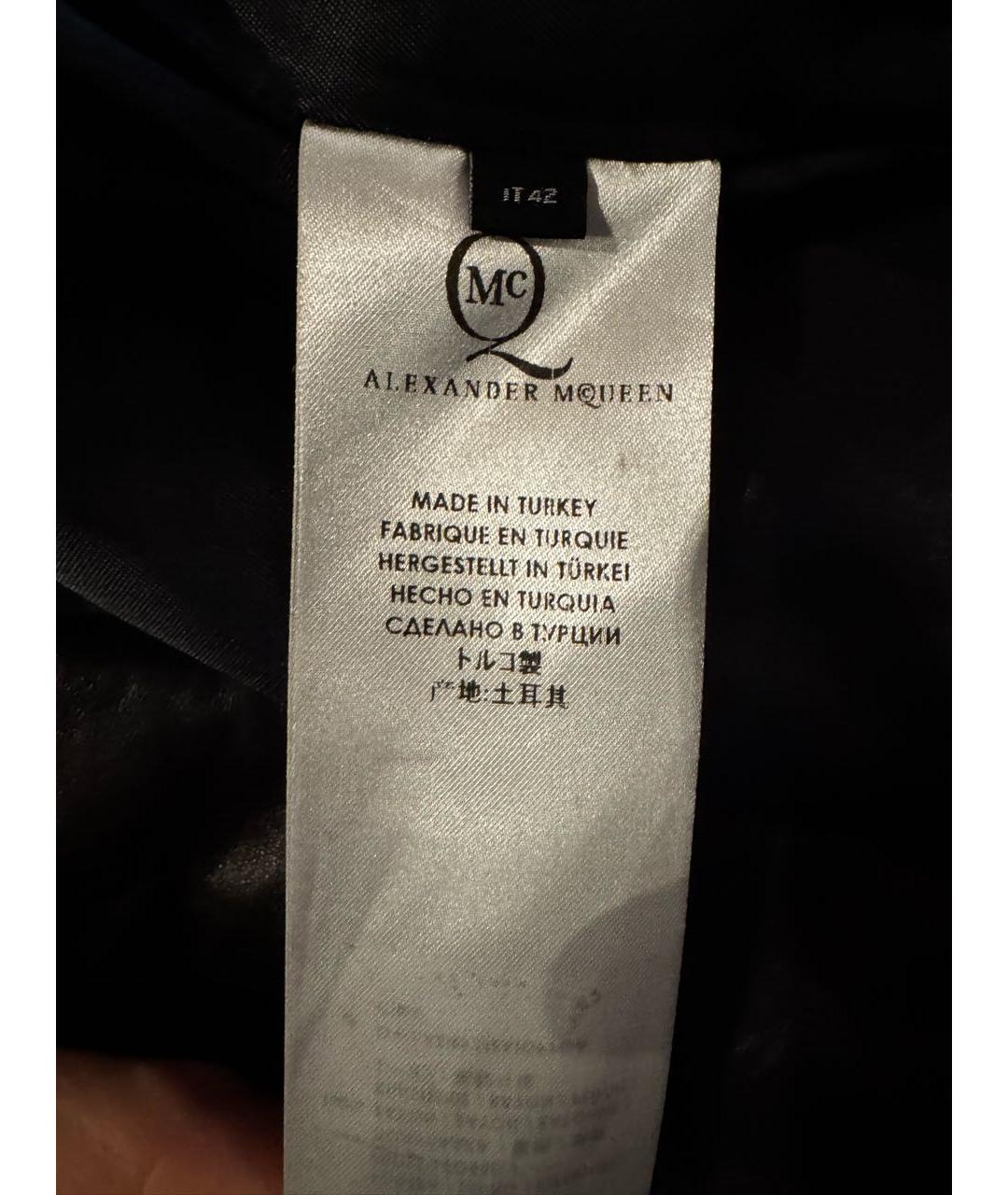 ALEXANDER MCQUEEN Черный кожаный жилет, фото 4