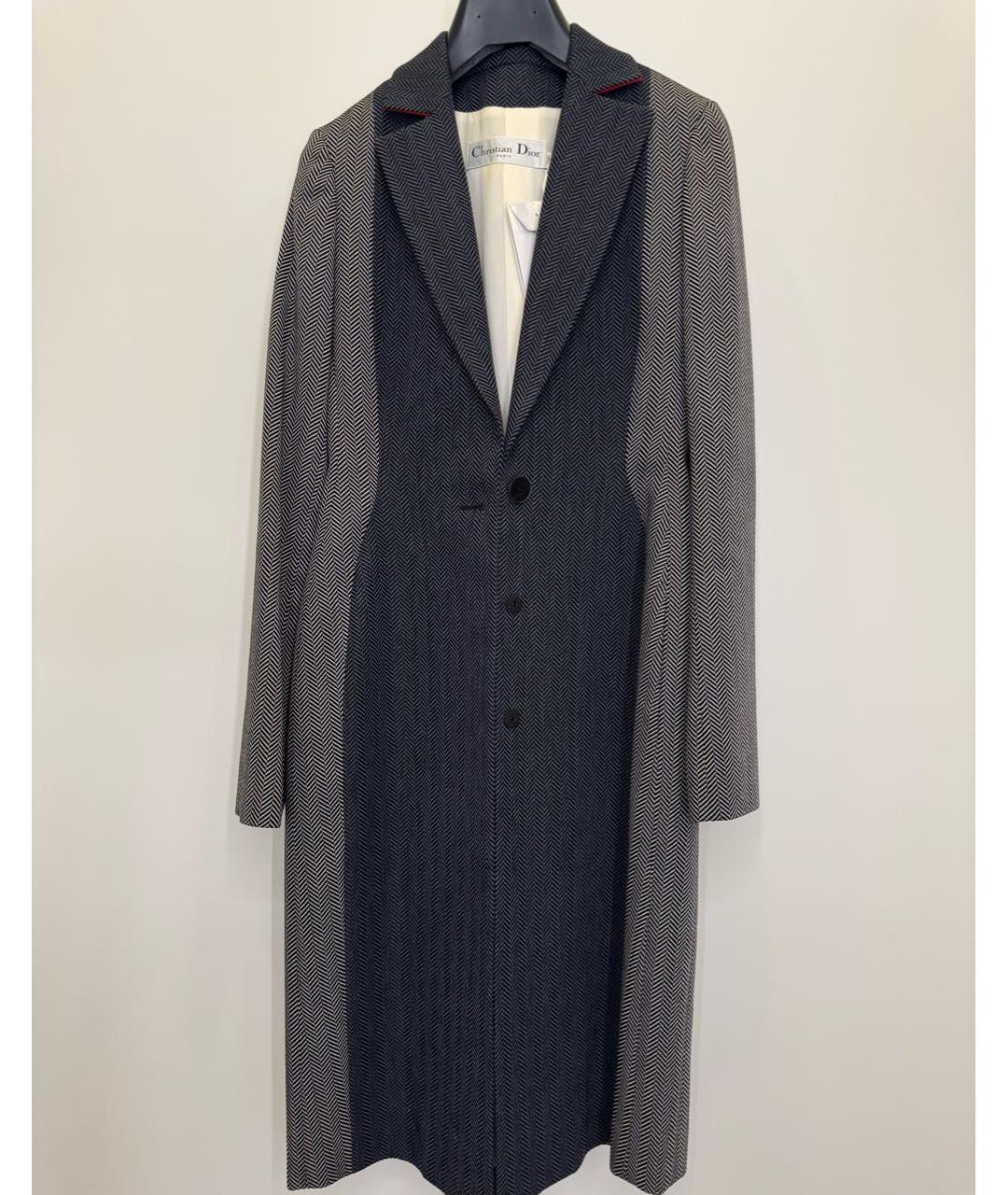 CHRISTIAN DIOR Серое шерстяное пальто, фото 5