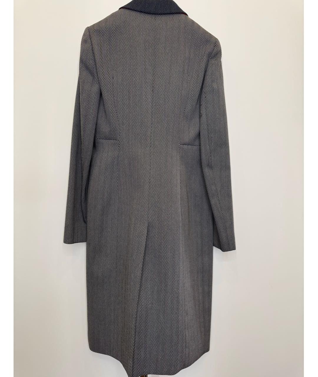 CHRISTIAN DIOR Серое шерстяное пальто, фото 2