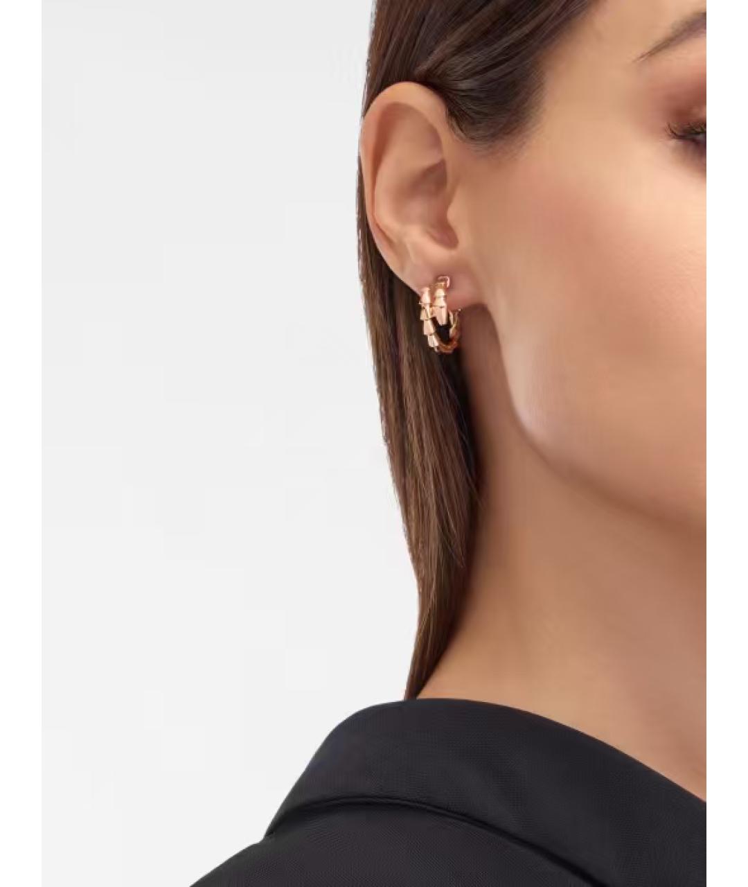 BVLGARI Золотые серьги из розового золота, фото 5