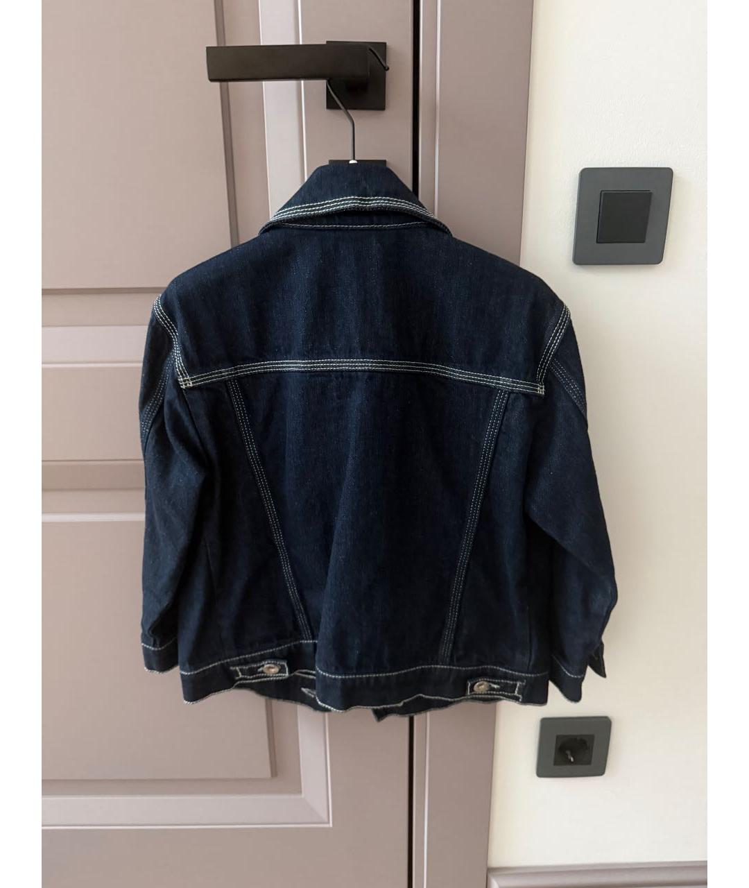 RED VALENTINO Темно-синяя деним жилетка, фото 2