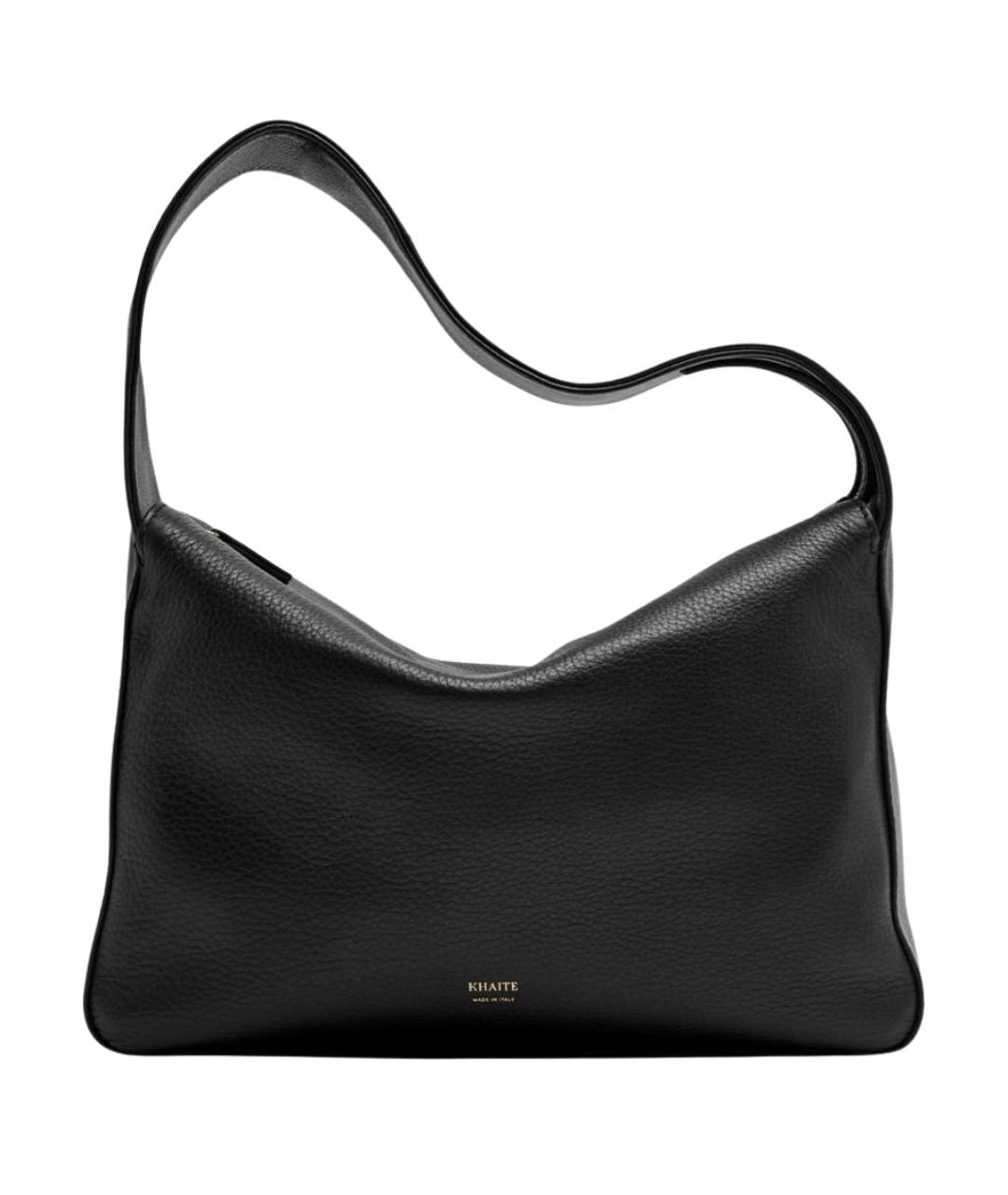 KHAITE Черная кожаная сумка через плечо, фото 1
