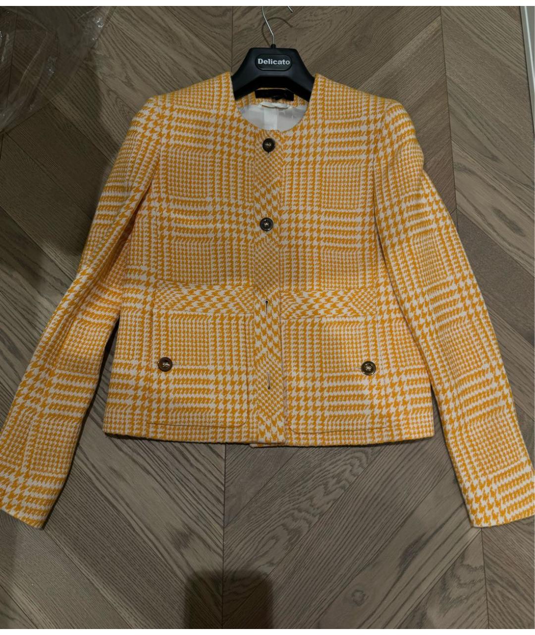 ESCADA Оранжевый хлопковый жакет/пиджак, фото 3