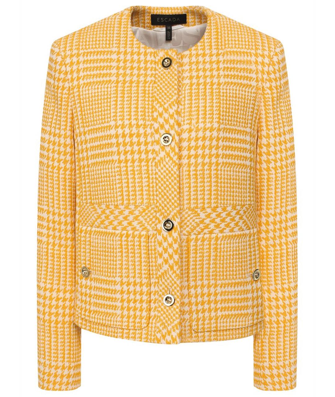 ESCADA Оранжевый хлопковый жакет/пиджак, фото 1