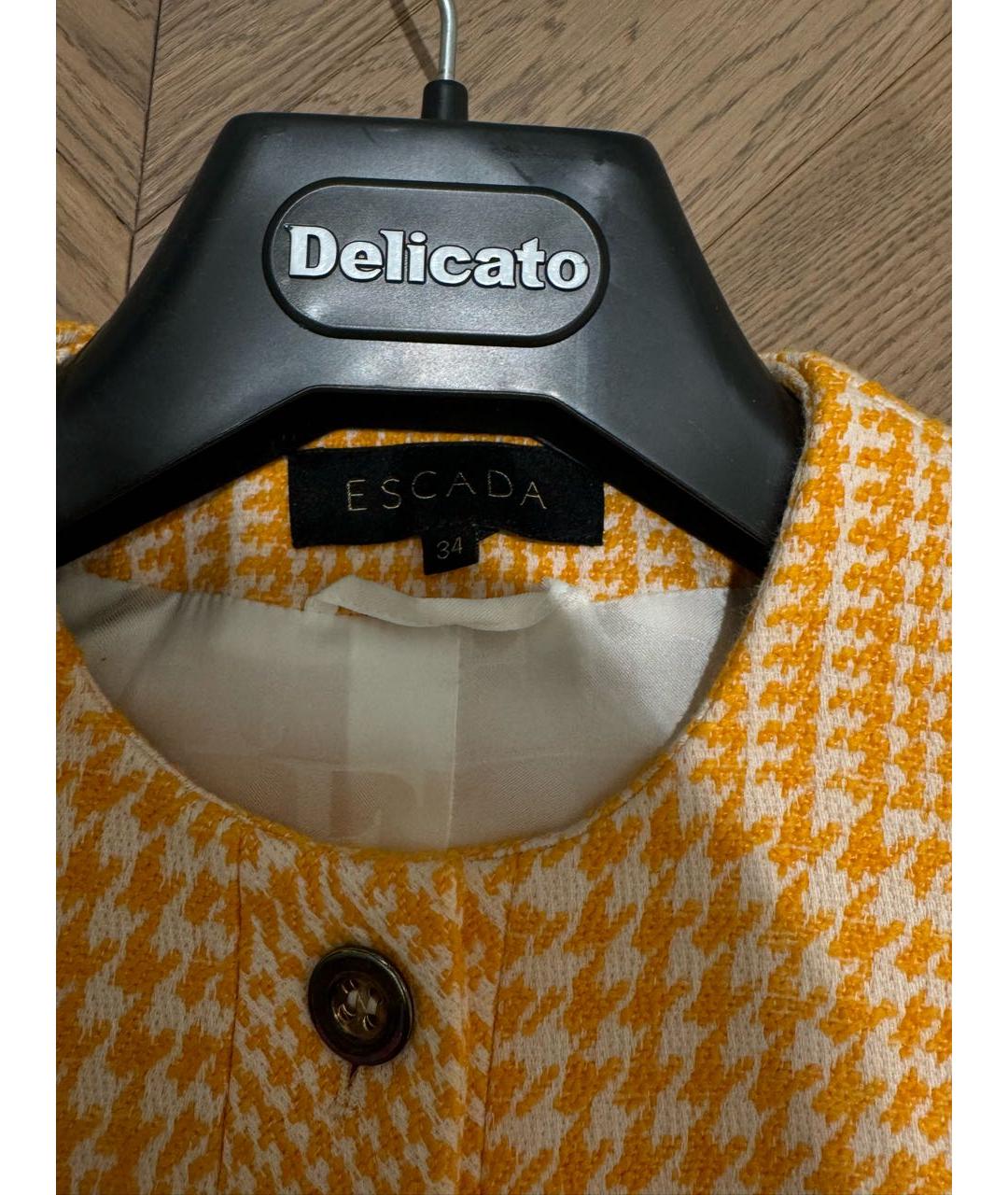 ESCADA Оранжевый хлопковый жакет/пиджак, фото 2