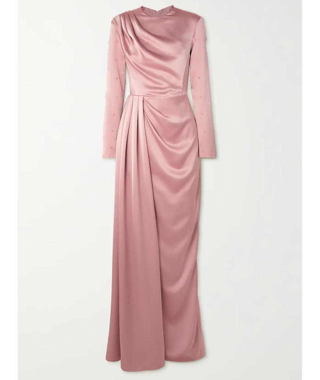 RASARIO Розовое атласное коктейльное платье, фото 4