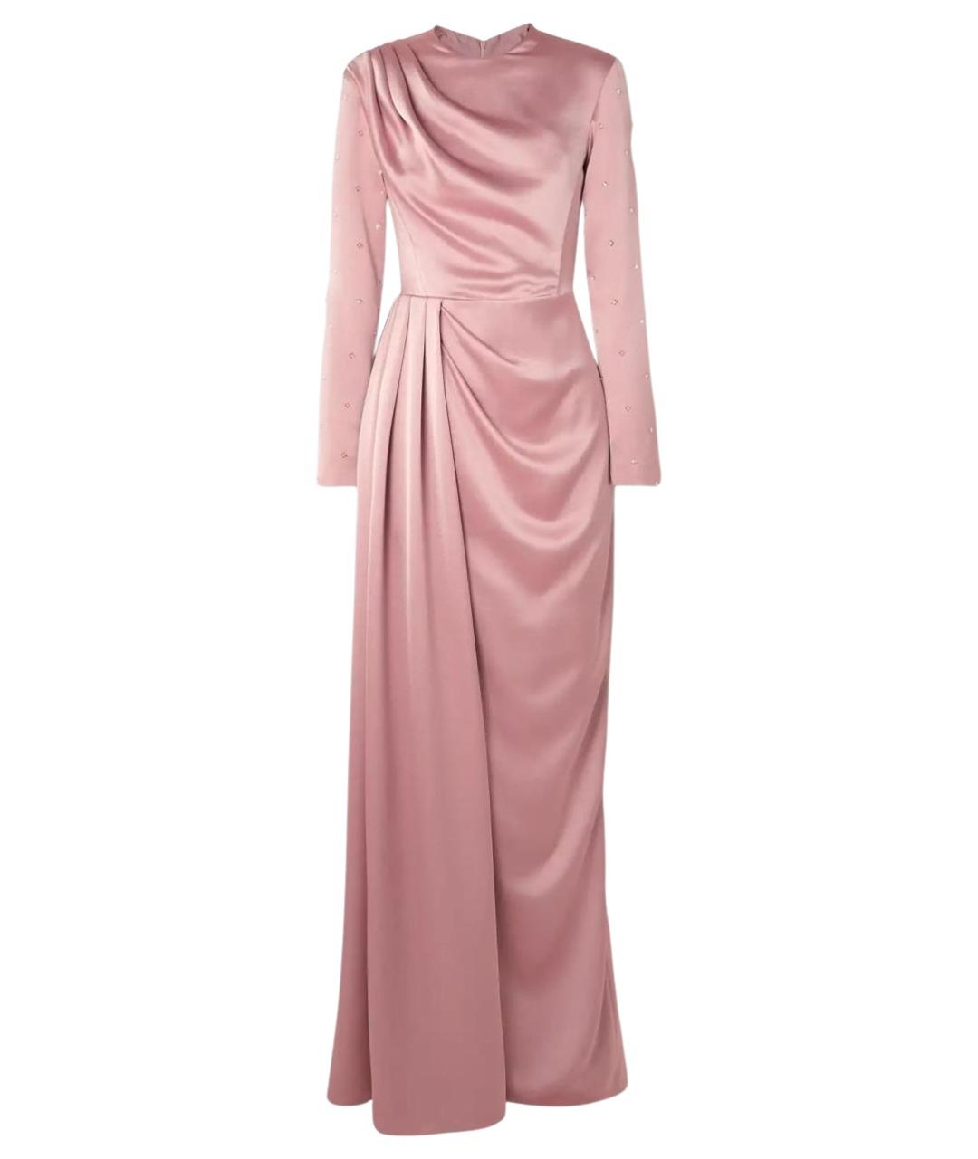 RASARIO Розовое атласное коктейльное платье, фото 1