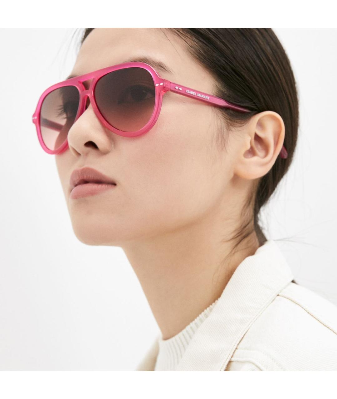 ISABEL MARANT Фуксия пластиковые солнцезащитные очки, фото 4