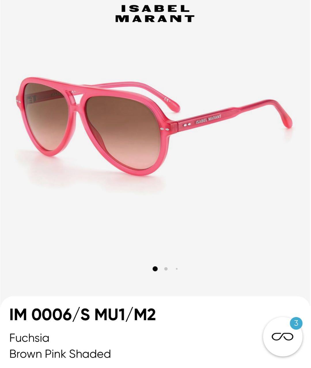 ISABEL MARANT Фуксия пластиковые солнцезащитные очки, фото 5