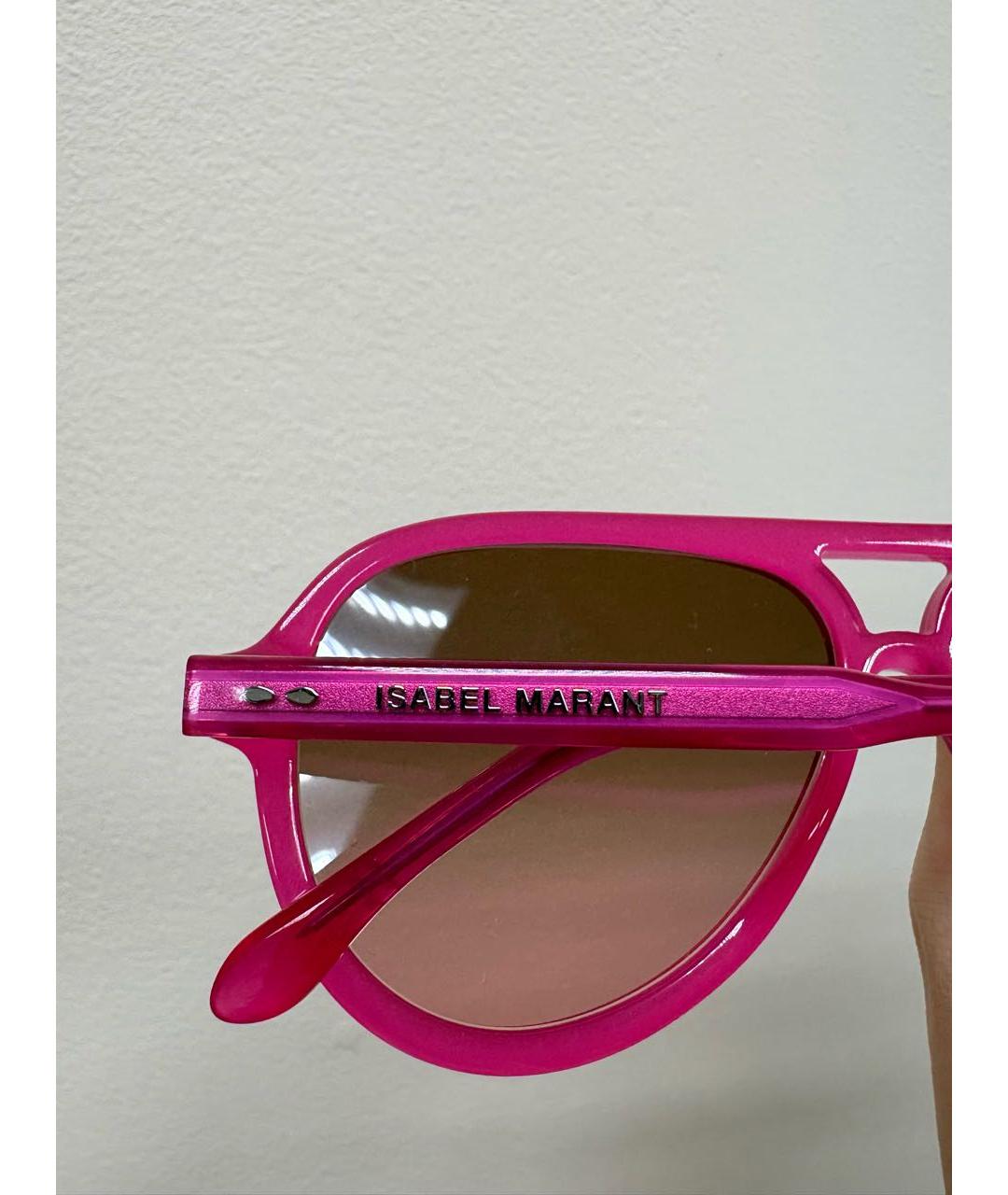 ISABEL MARANT Фуксия пластиковые солнцезащитные очки, фото 7