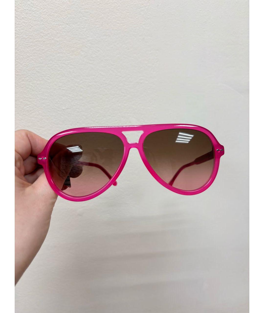 ISABEL MARANT Фуксия пластиковые солнцезащитные очки, фото 8