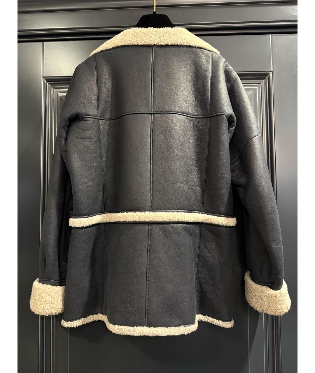 CHANEL Серая кожаная дубленка, фото 4