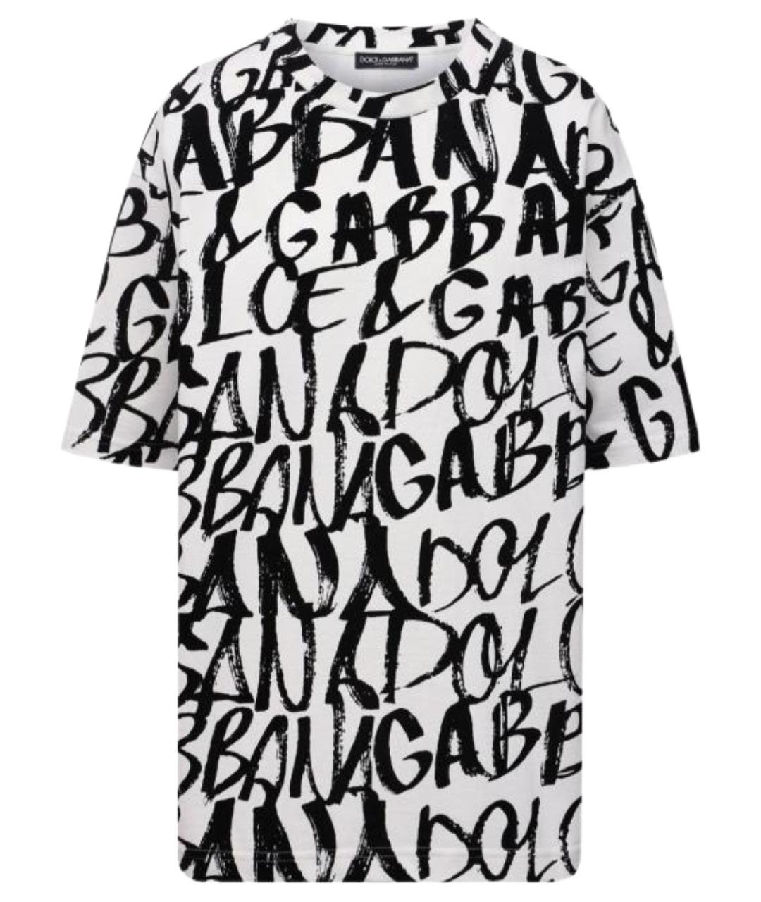 DOLCE&GABBANA Белая хлопковая футболка, фото 1
