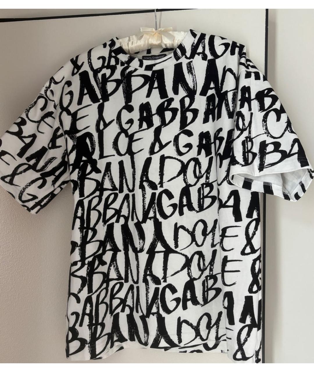 DOLCE&GABBANA Белая хлопковая футболка, фото 3