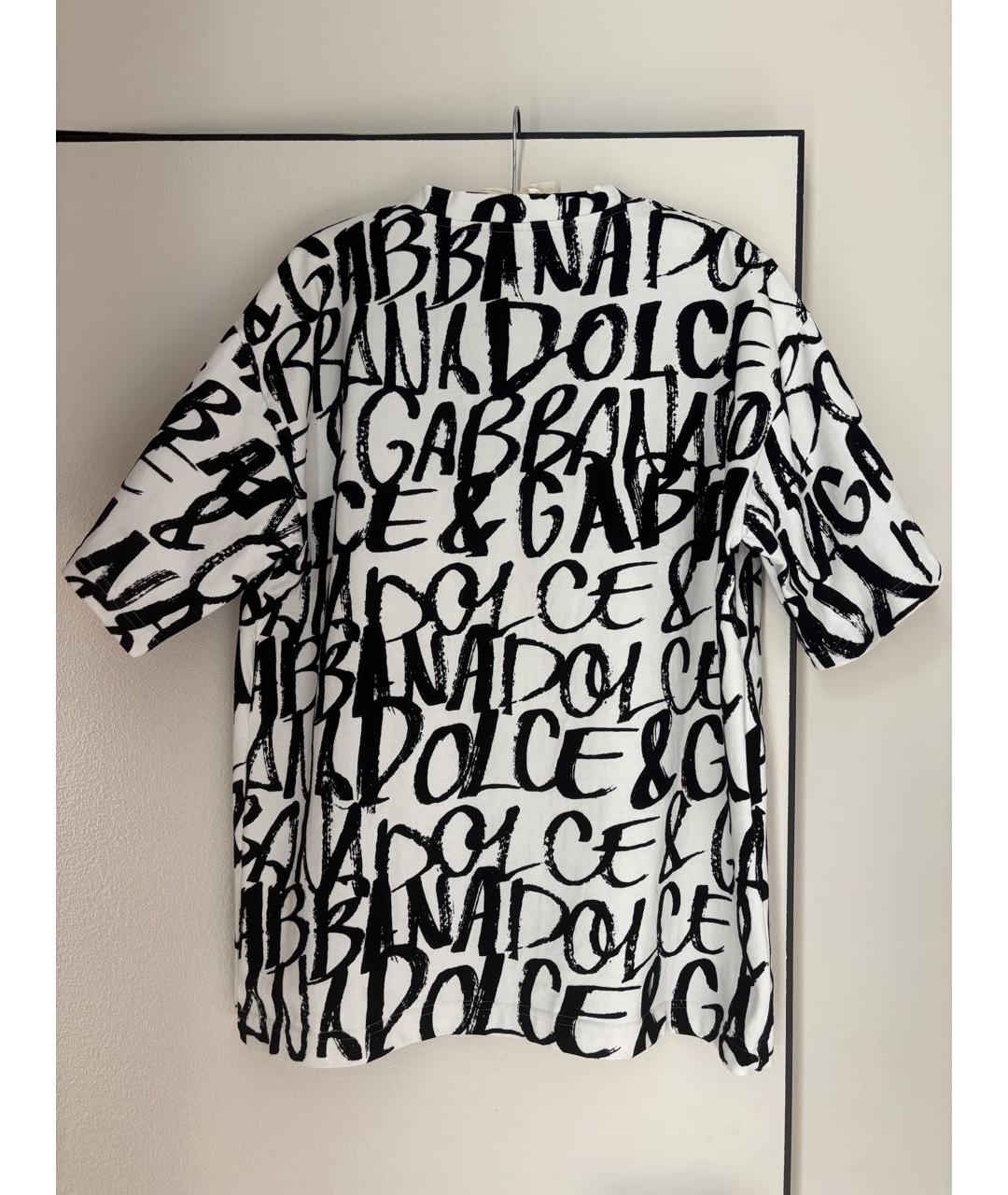 DOLCE&GABBANA Белая хлопковая футболка, фото 4