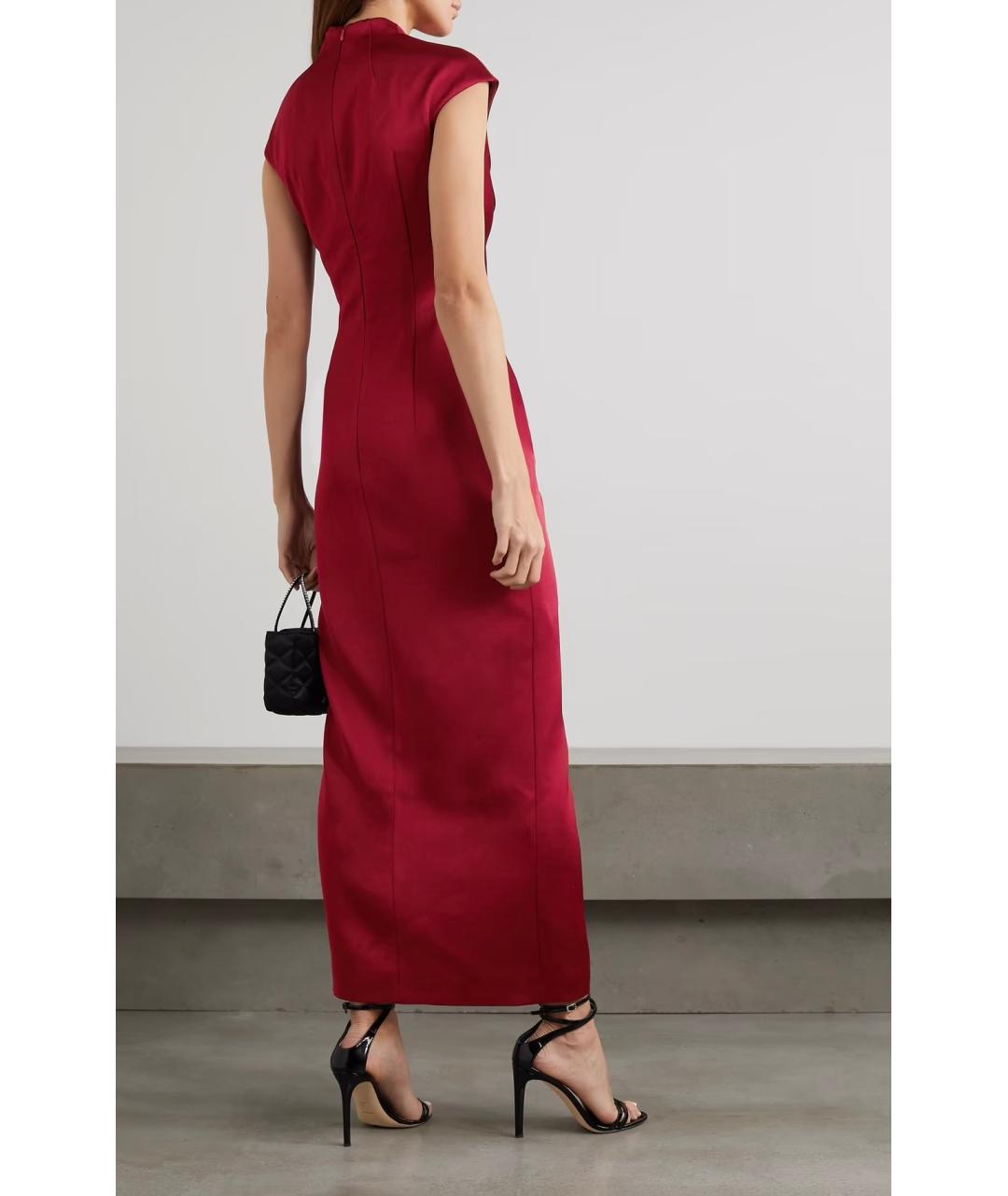 RASARIO Бордовое атласное коктейльное платье, фото 3