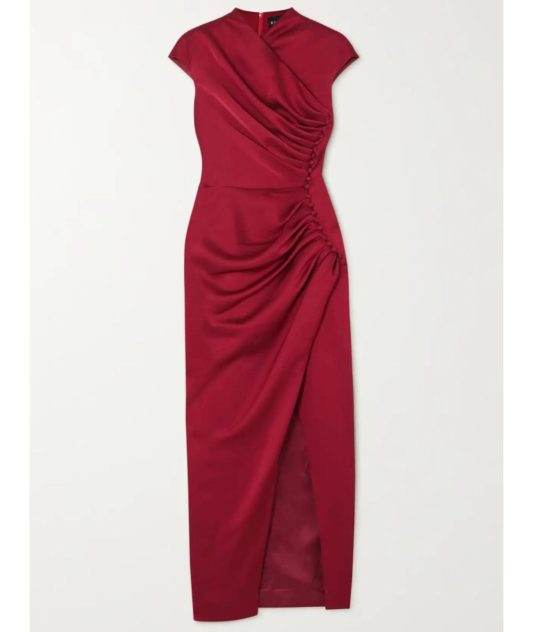 RASARIO Бордовое атласное коктейльное платье, фото 4