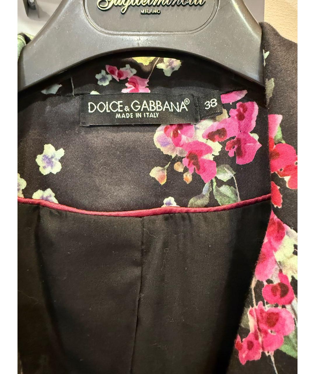 DOLCE&GABBANA Мульти хлопко-эластановый жакет/пиджак, фото 5