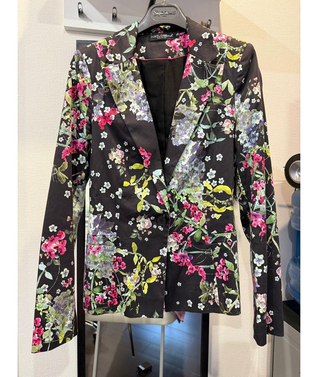 DOLCE&GABBANA Мульти хлопко-эластановый жакет/пиджак, фото 6