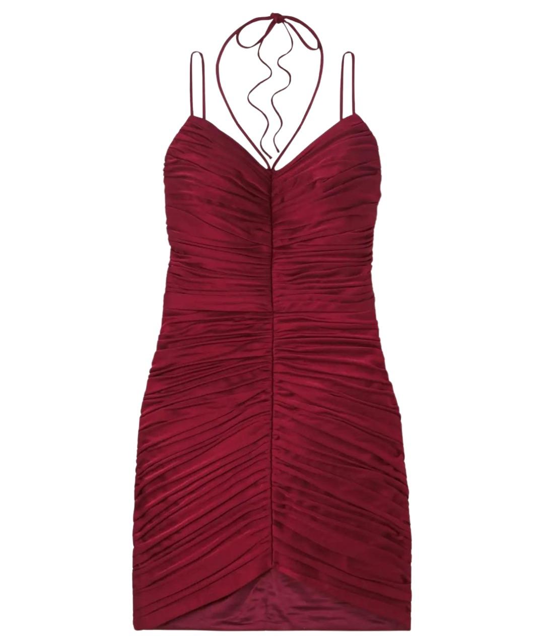 RASARIO Бордовое атласное коктейльное платье, фото 1