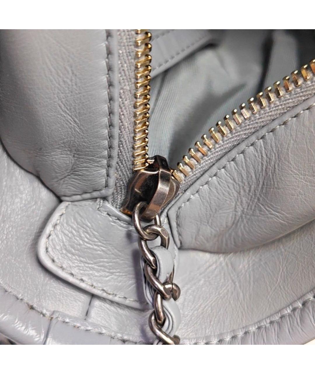 CHANEL Серая кожаная сумка через плечо, фото 6