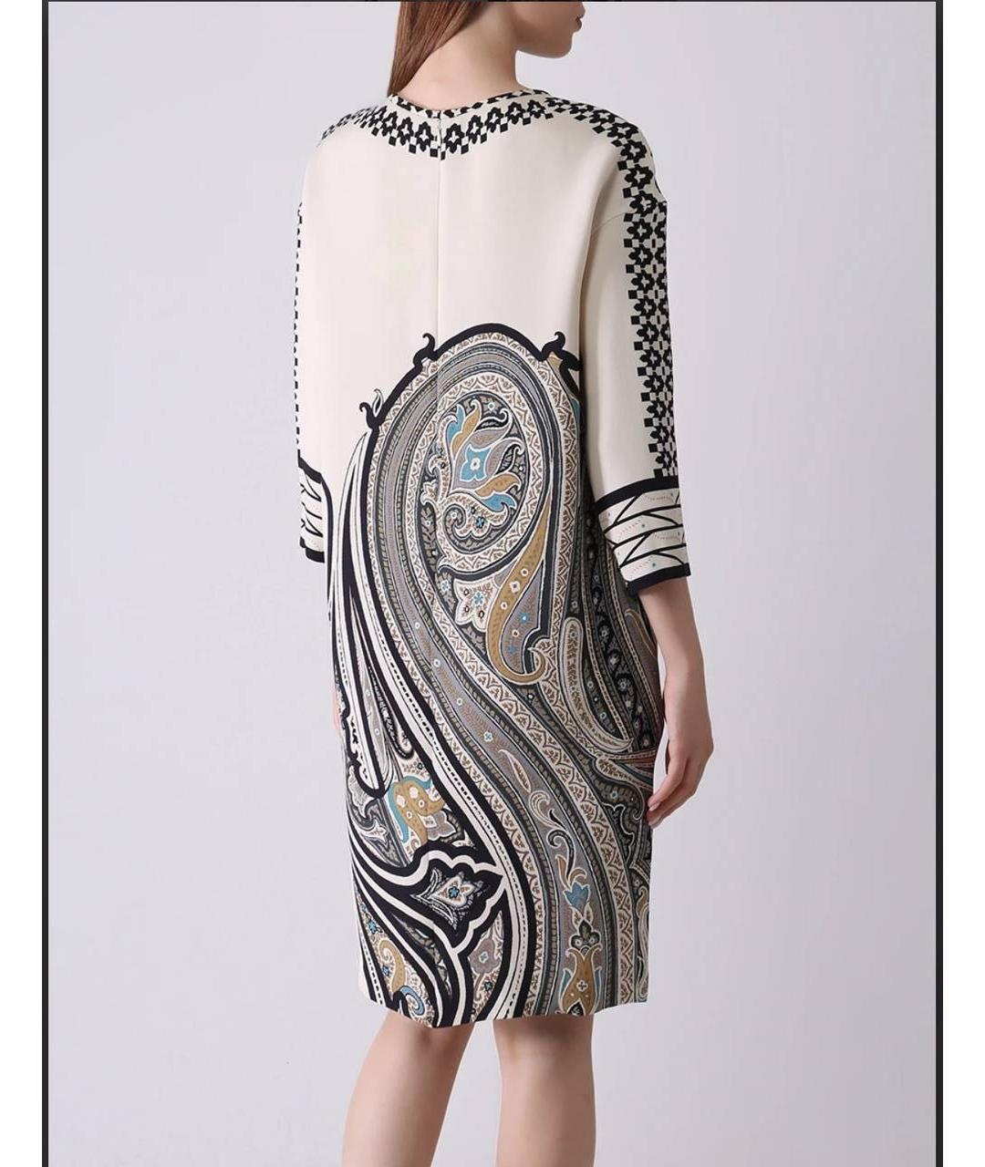 ETRO Мульти шелковое повседневное платье, фото 4