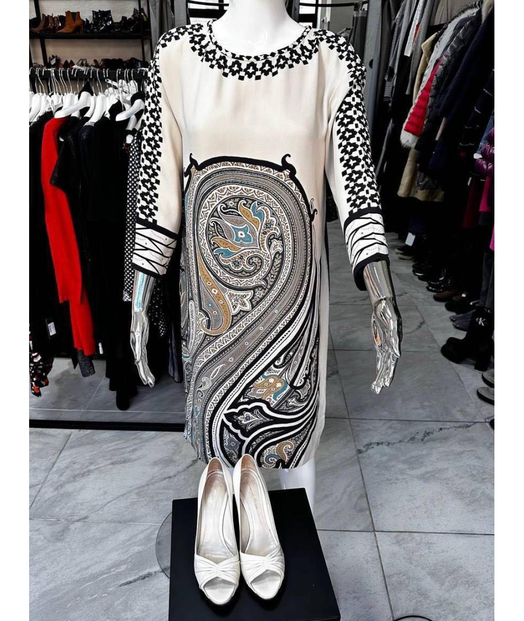 ETRO Мульти шелковое повседневное платье, фото 6