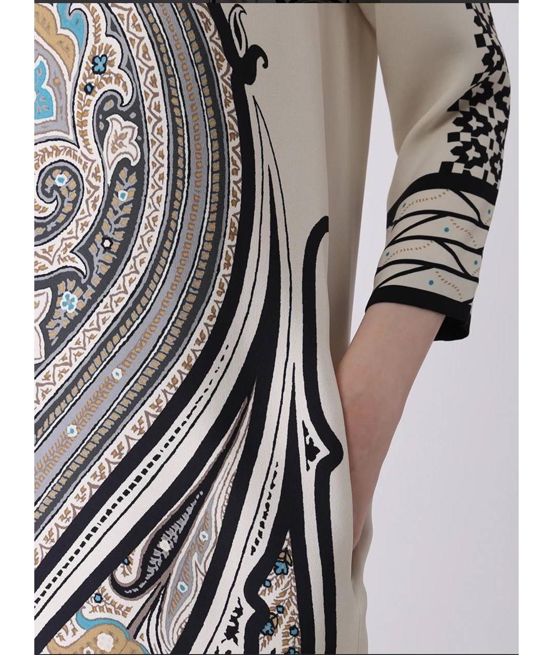 ETRO Мульти шелковое повседневное платье, фото 5