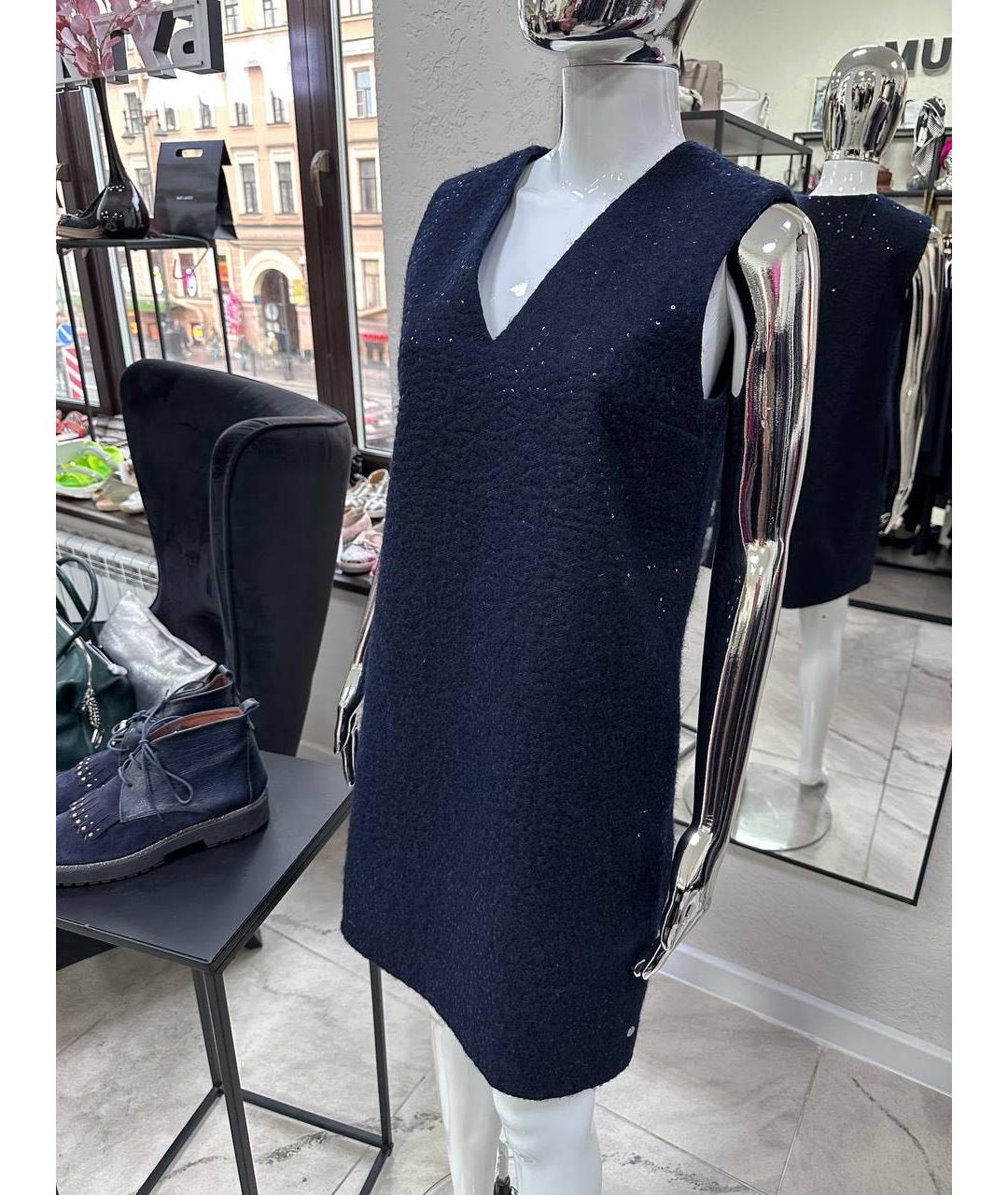 COS Синий шерстяной сарафан, фото 3