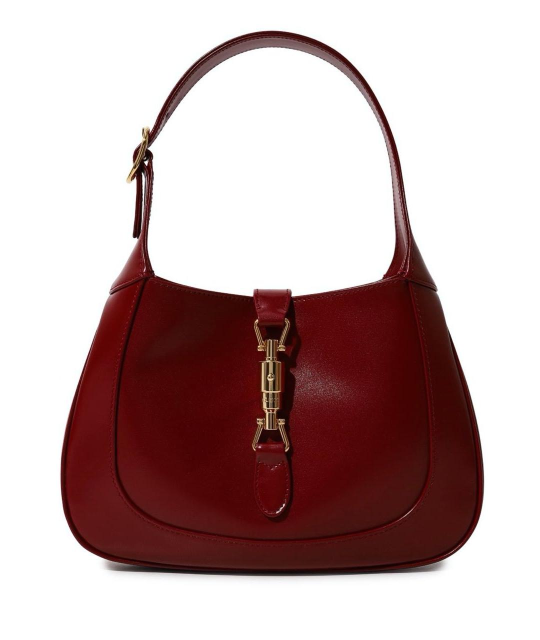 GUCCI Бордовая кожаная сумка с короткими ручками, фото 6