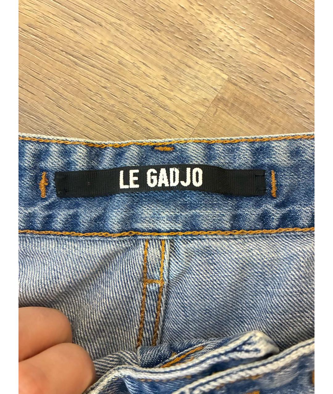 JACQUEMUS Голубые хлопковые прямые джинсы, фото 4