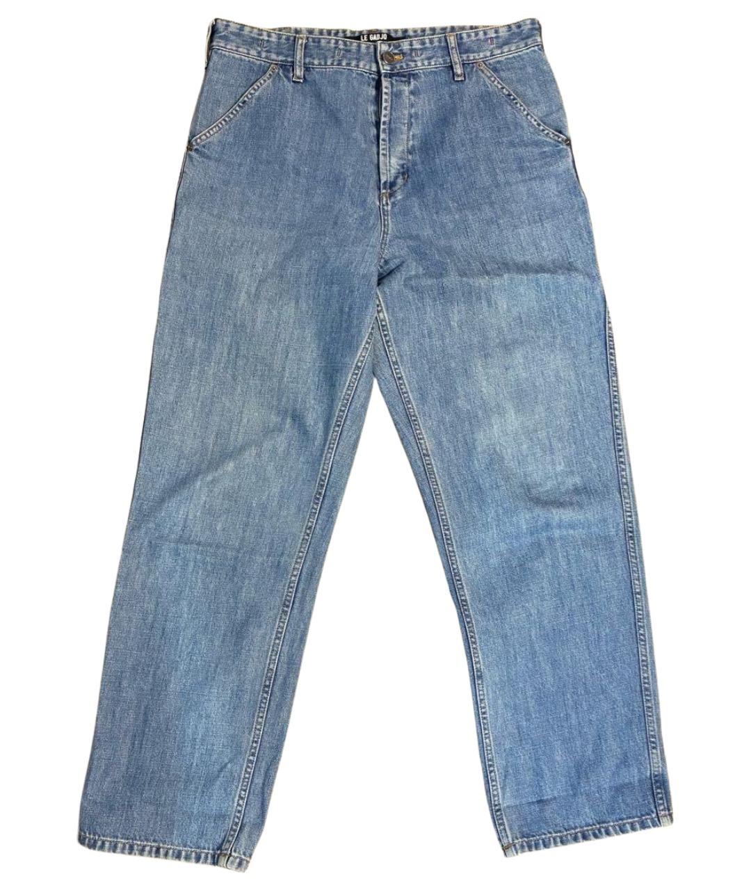 JACQUEMUS Голубые хлопковые прямые джинсы, фото 1