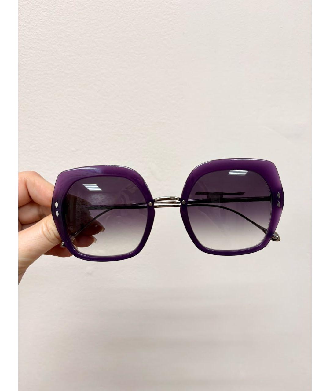 ISABEL MARANT Фиолетовые пластиковые солнцезащитные очки, фото 5