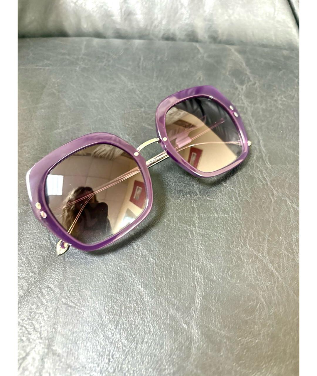 ISABEL MARANT Фиолетовые пластиковые солнцезащитные очки, фото 3