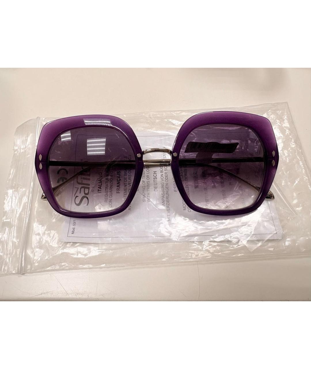 ISABEL MARANT Фиолетовые пластиковые солнцезащитные очки, фото 4