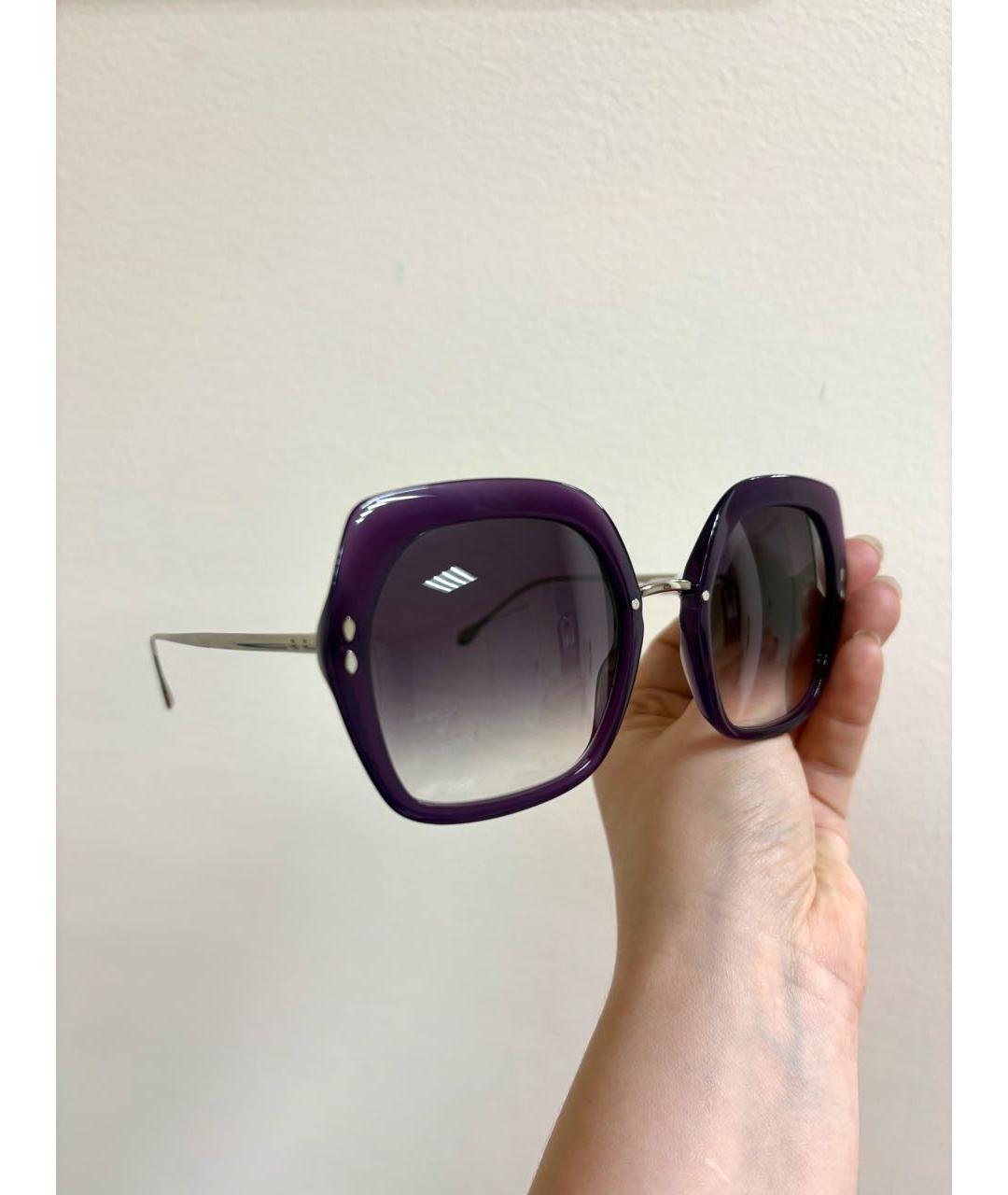 ISABEL MARANT Фиолетовые пластиковые солнцезащитные очки, фото 7