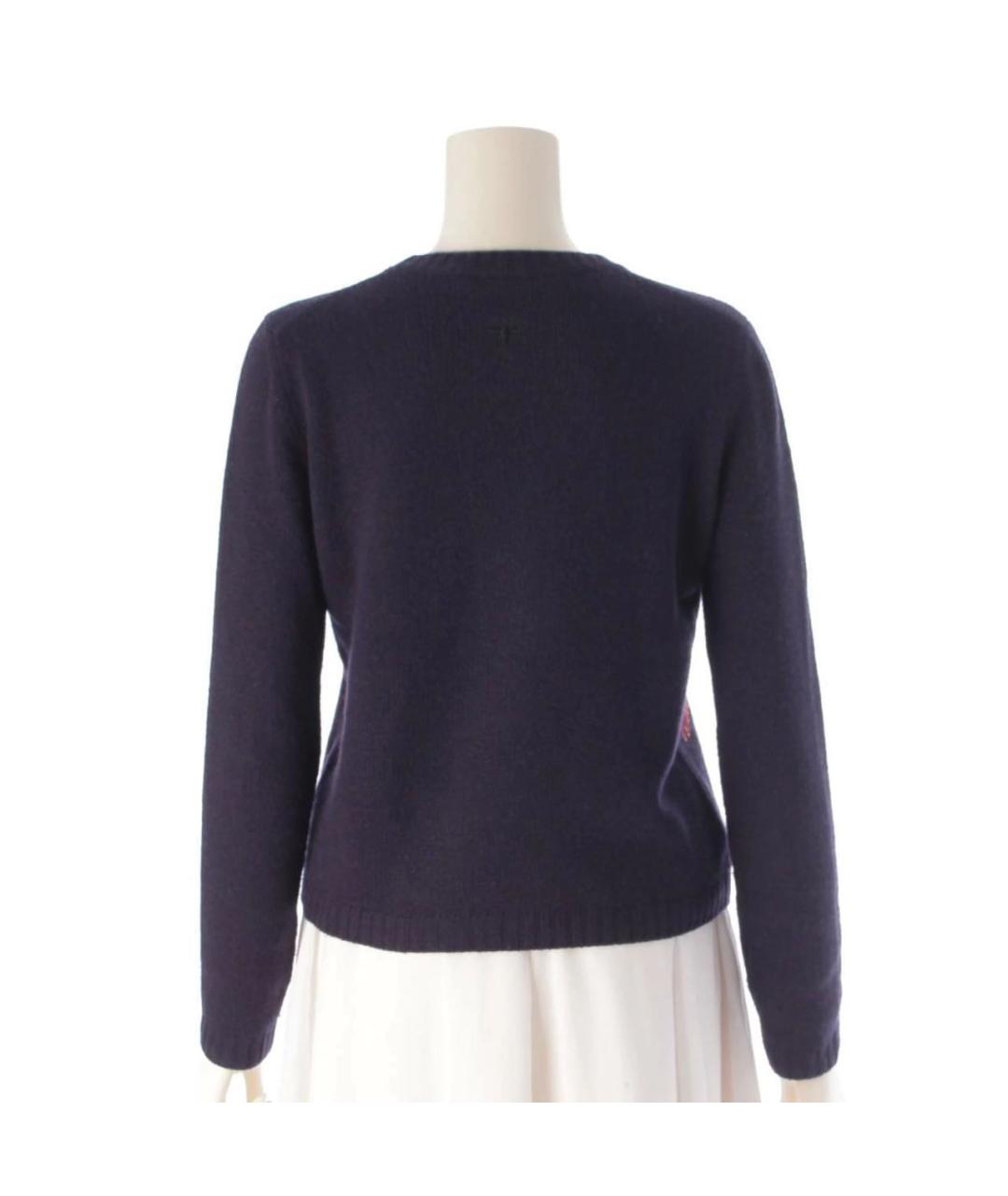 CHRISTIAN DIOR Темно-синий кашемировый джемпер / свитер, фото 2