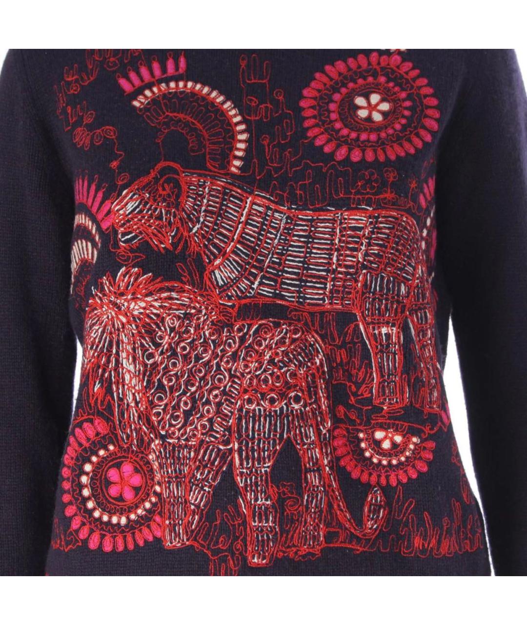 CHRISTIAN DIOR Темно-синий кашемировый джемпер / свитер, фото 4