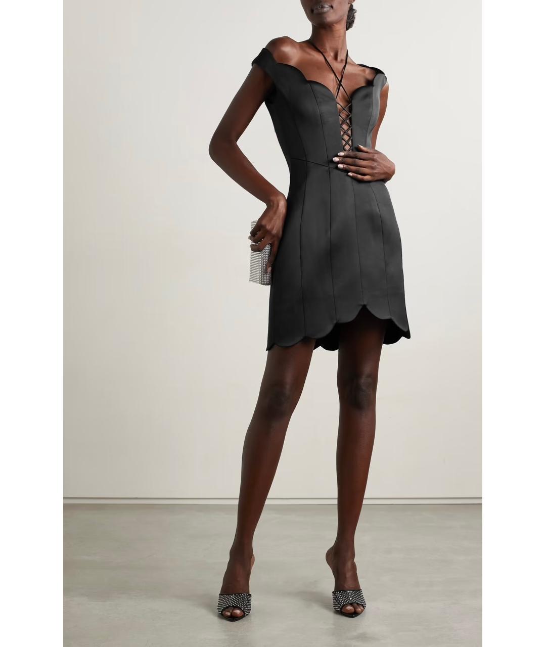 RASARIO Черное атласное коктейльное платье, фото 2