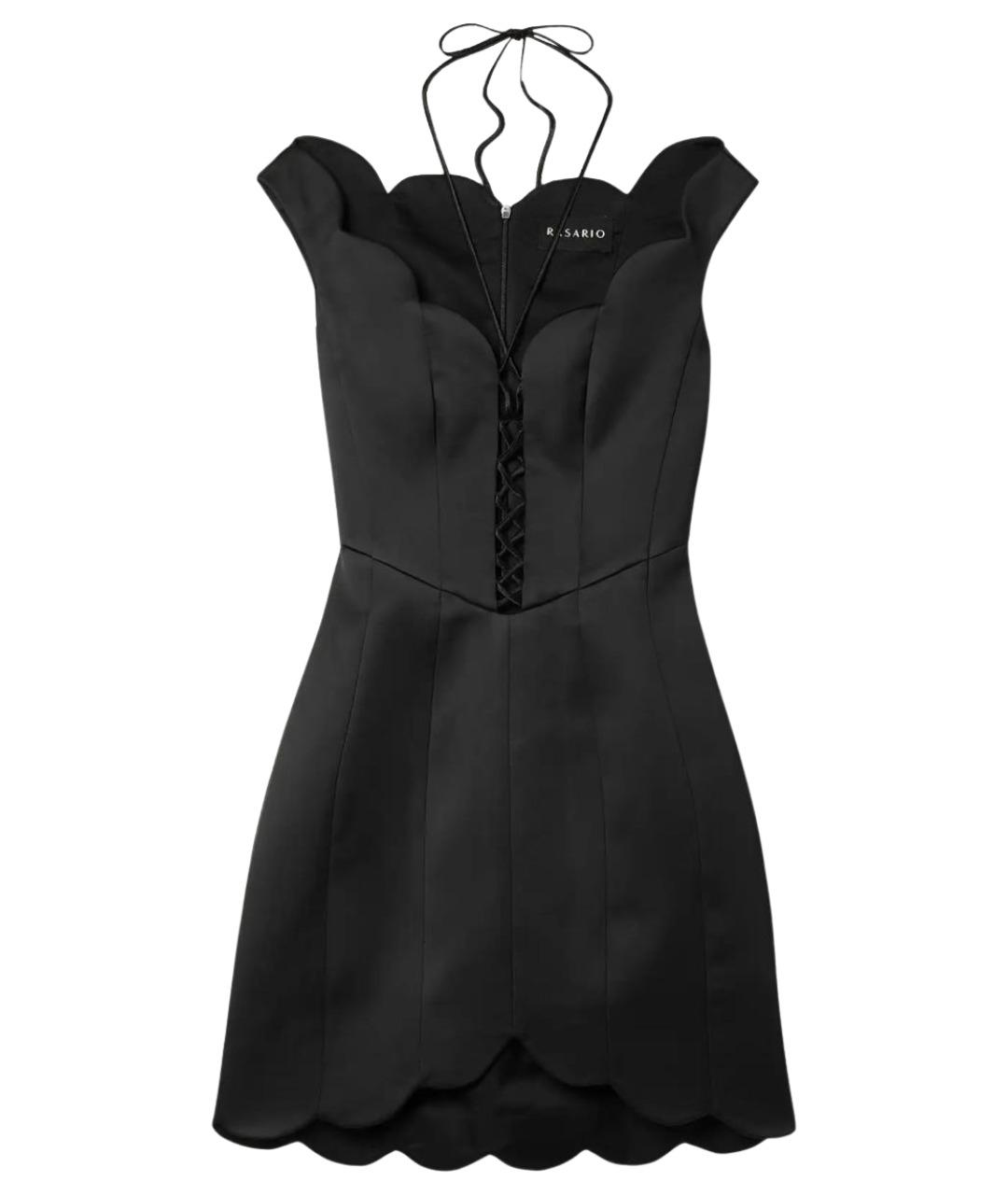 RASARIO Черное атласное коктейльное платье, фото 1
