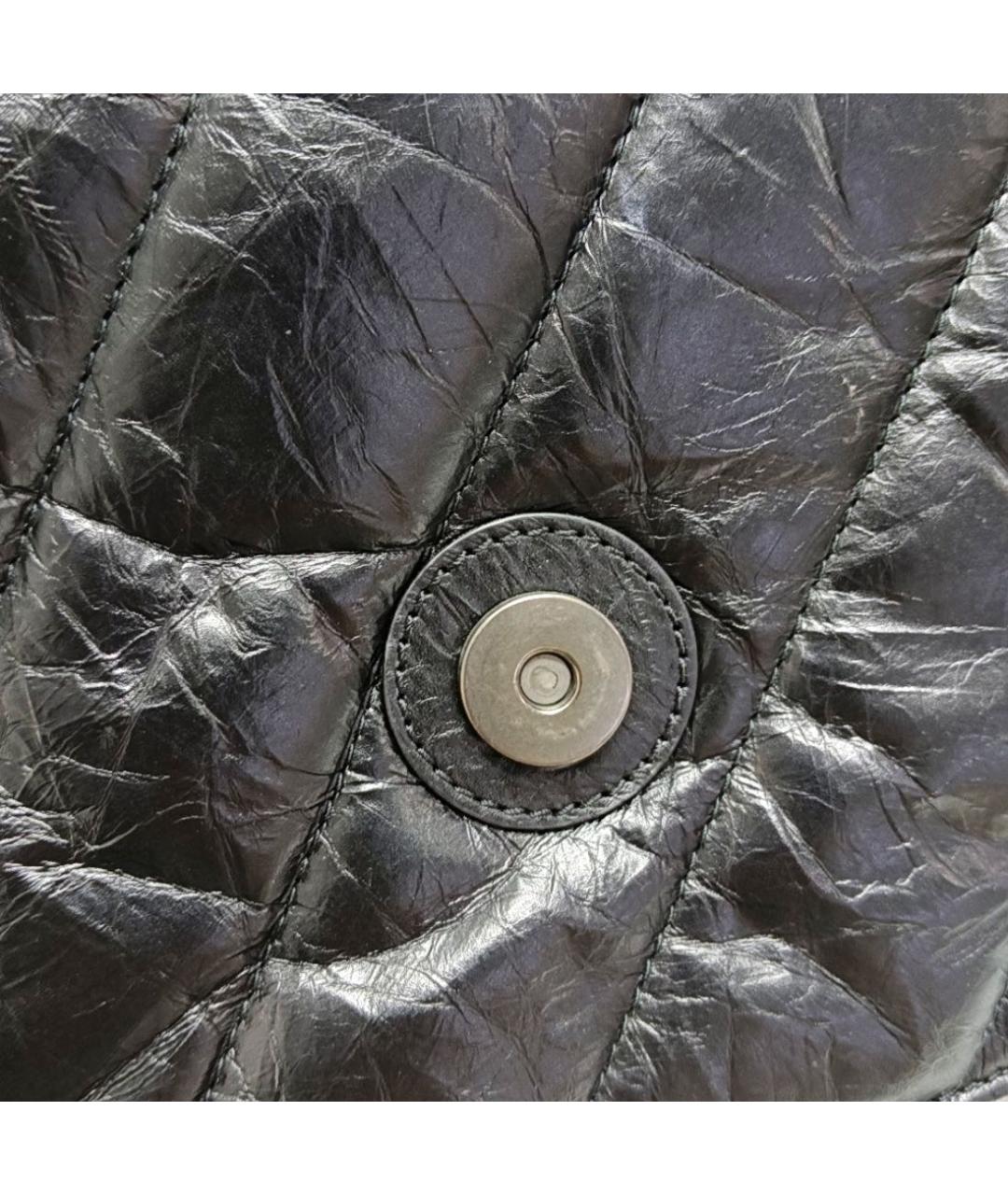 BALENCIAGA Черная кожаная сумка через плечо, фото 4