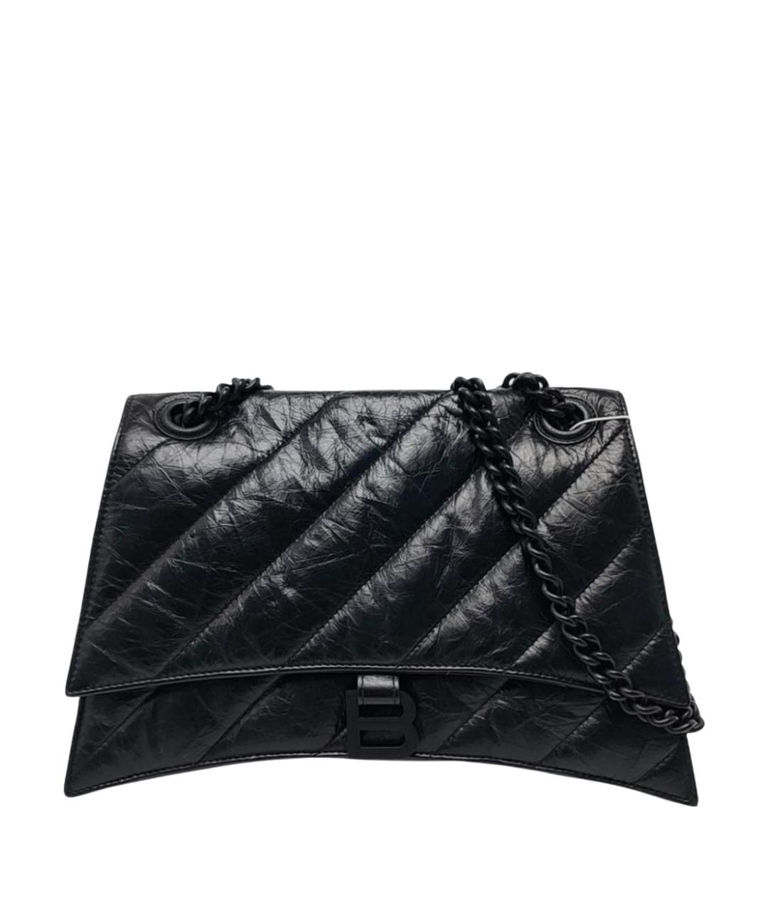 BALENCIAGA Черная кожаная сумка через плечо, фото 1